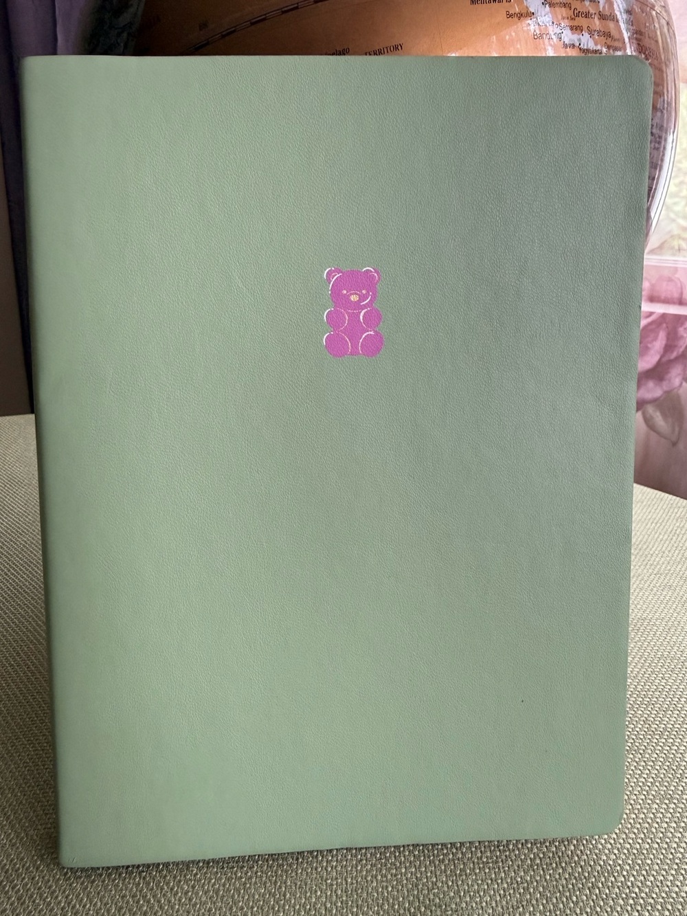 🌞 4/$20 - Graphique de France Gummy Bear Vegan Leather Journal – Green
